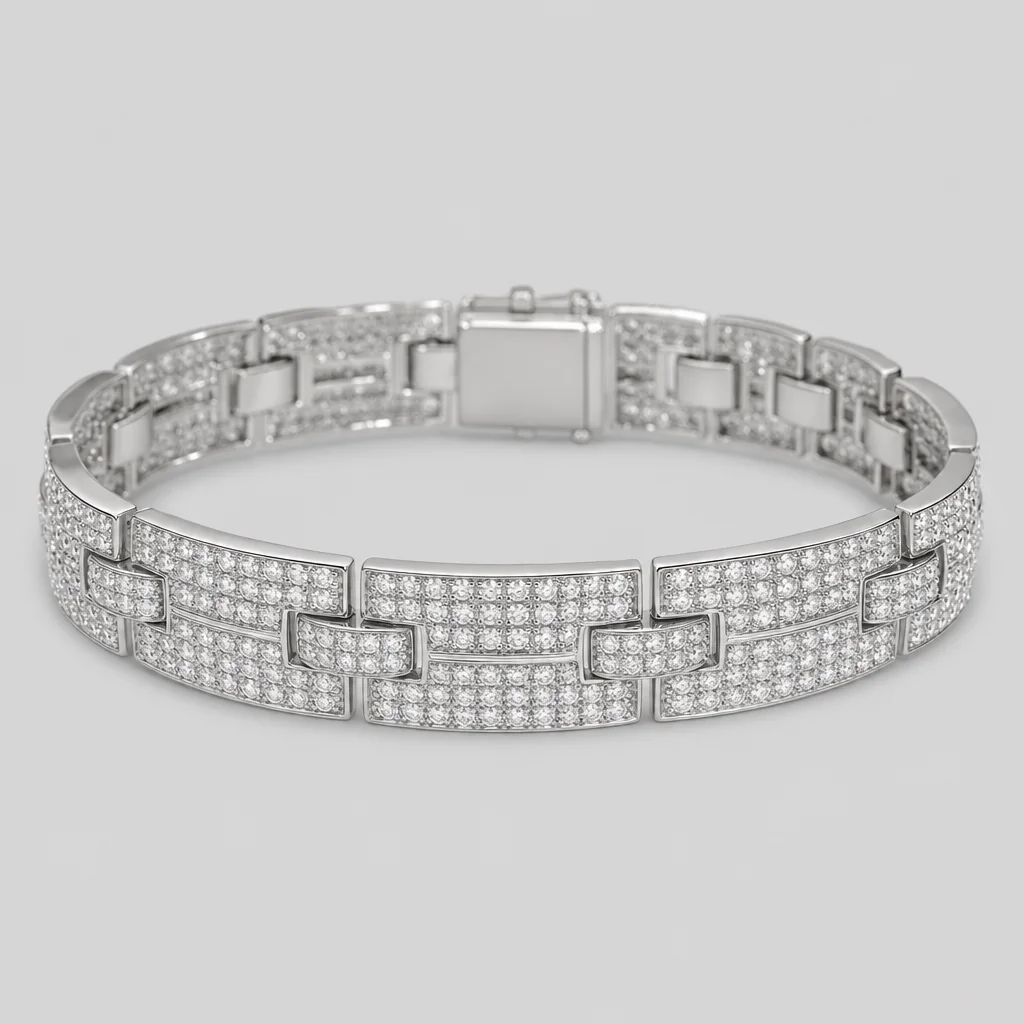Frosted Dawn Bracelet – Silver & Crystal